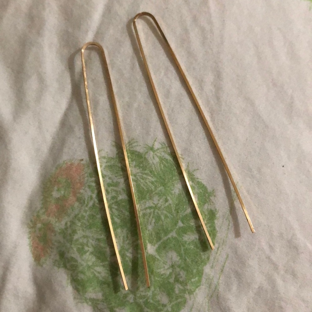 Brooklyn local made metal earrings